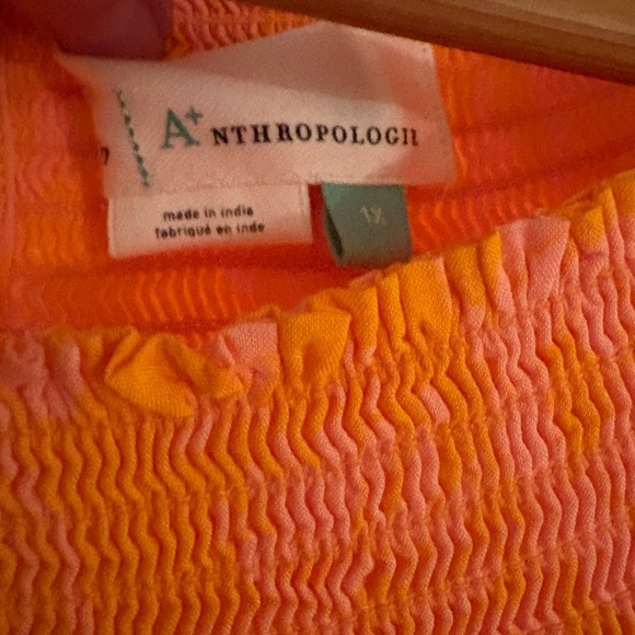 Anthropologie Arielle Sleep Maxi Dress in Orange Motif - Picture 9 of 13
